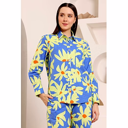 lily flower dodger blue co-ord set