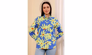 Lily Flower Dodger Blue Top