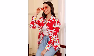Lily Flower Red Top