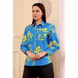 mushroom ocean blue top