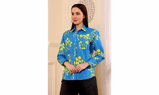 Mushroom Ocean Blue Top