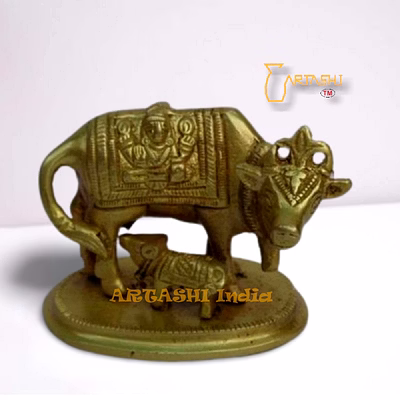 artashi kamdhenu cow brass