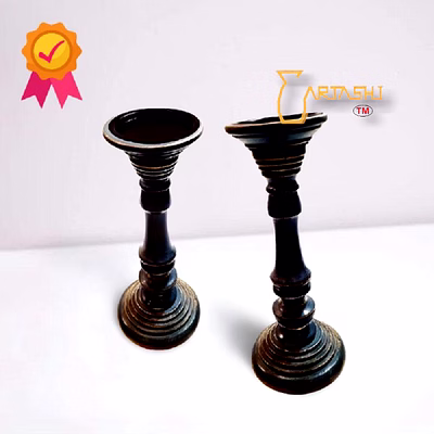 artashi candle holders wooden