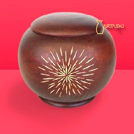 ARTASHI Round wooden jar - Handcrafted Decorative Home Accent