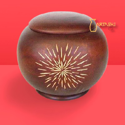 artashi round wooden jar