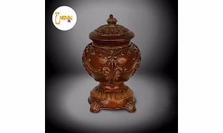 Corner decoration jar wood