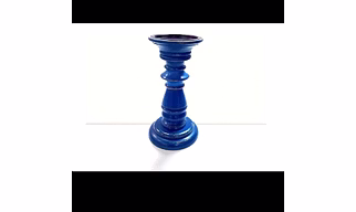Blue candle holder