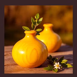 Decorative vase round