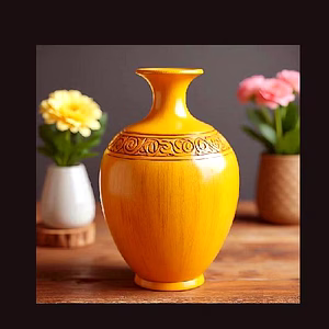 Wooden crafts vase