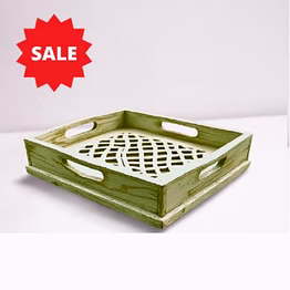 rustic wooden tray