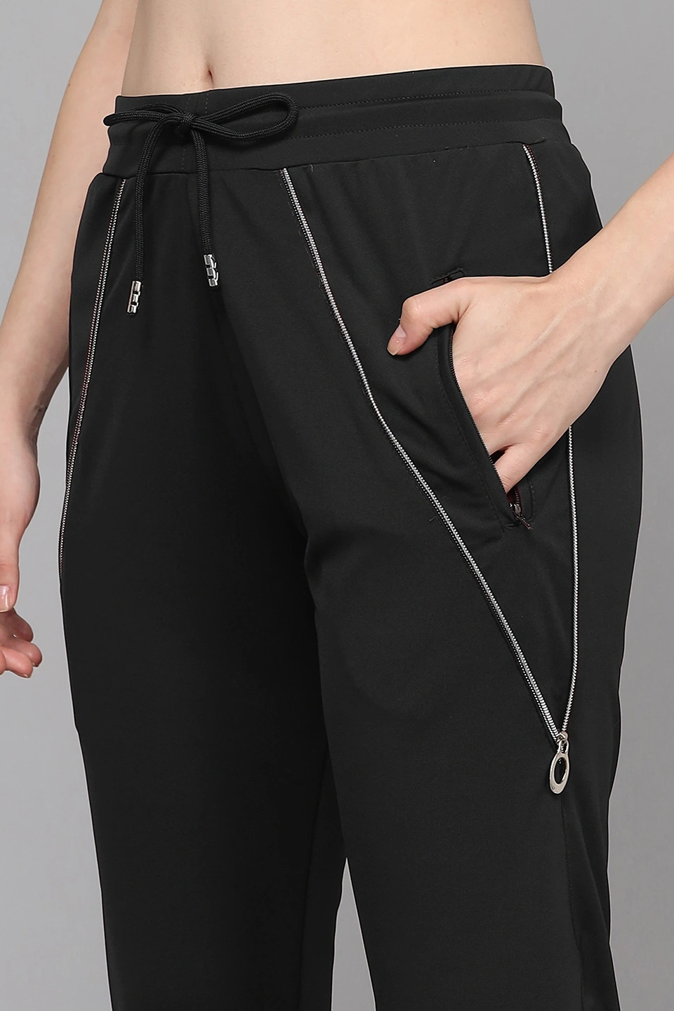 Zip Up Pant-Black-30-32 (L)-3