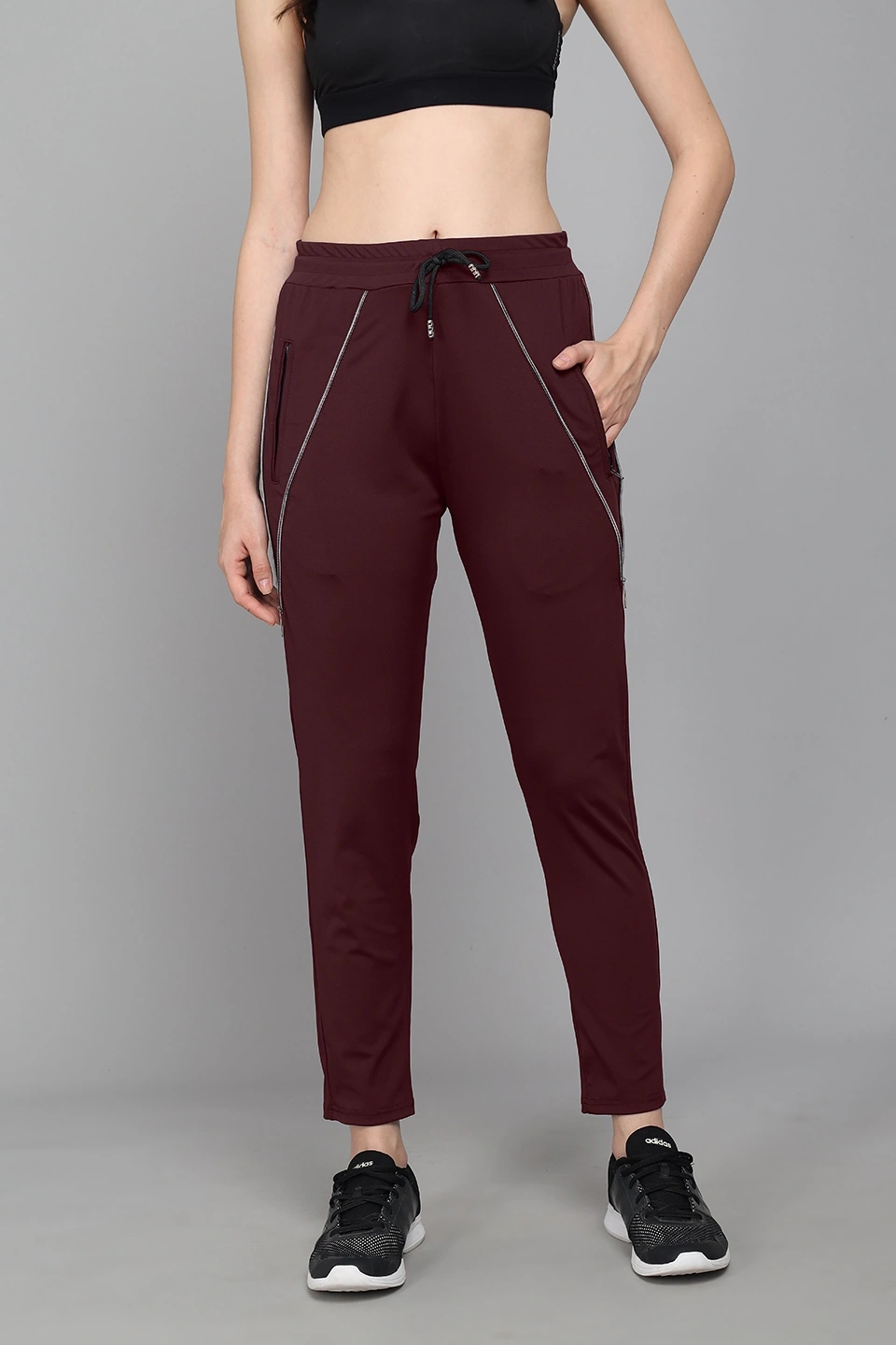 Zip Up Pant-Wine-30-32 (L)-3