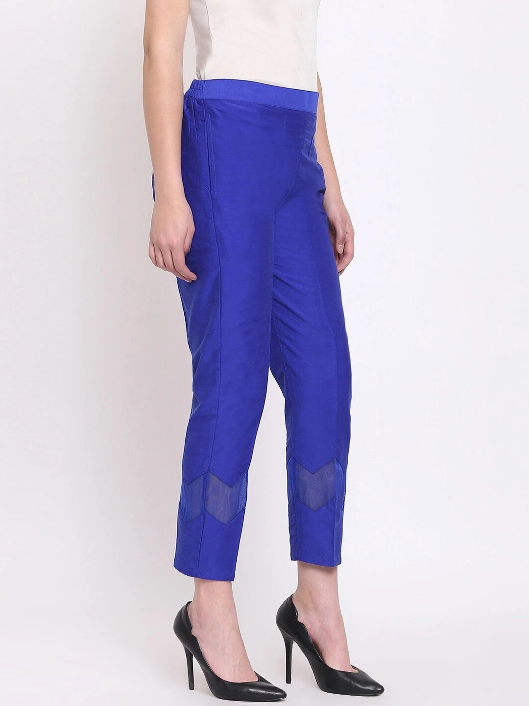 Zig Zag Silk Pant-Light Blue-32 (L)-1