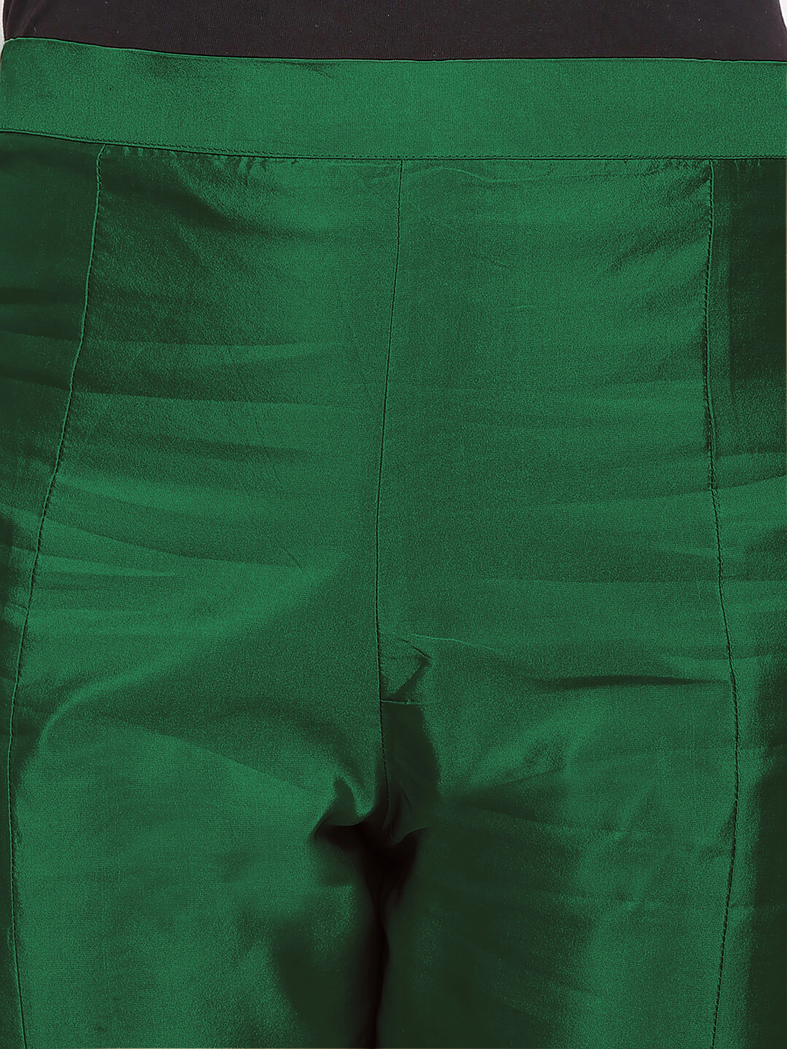 Tulip Silk Pant-32 (L)-Green-3