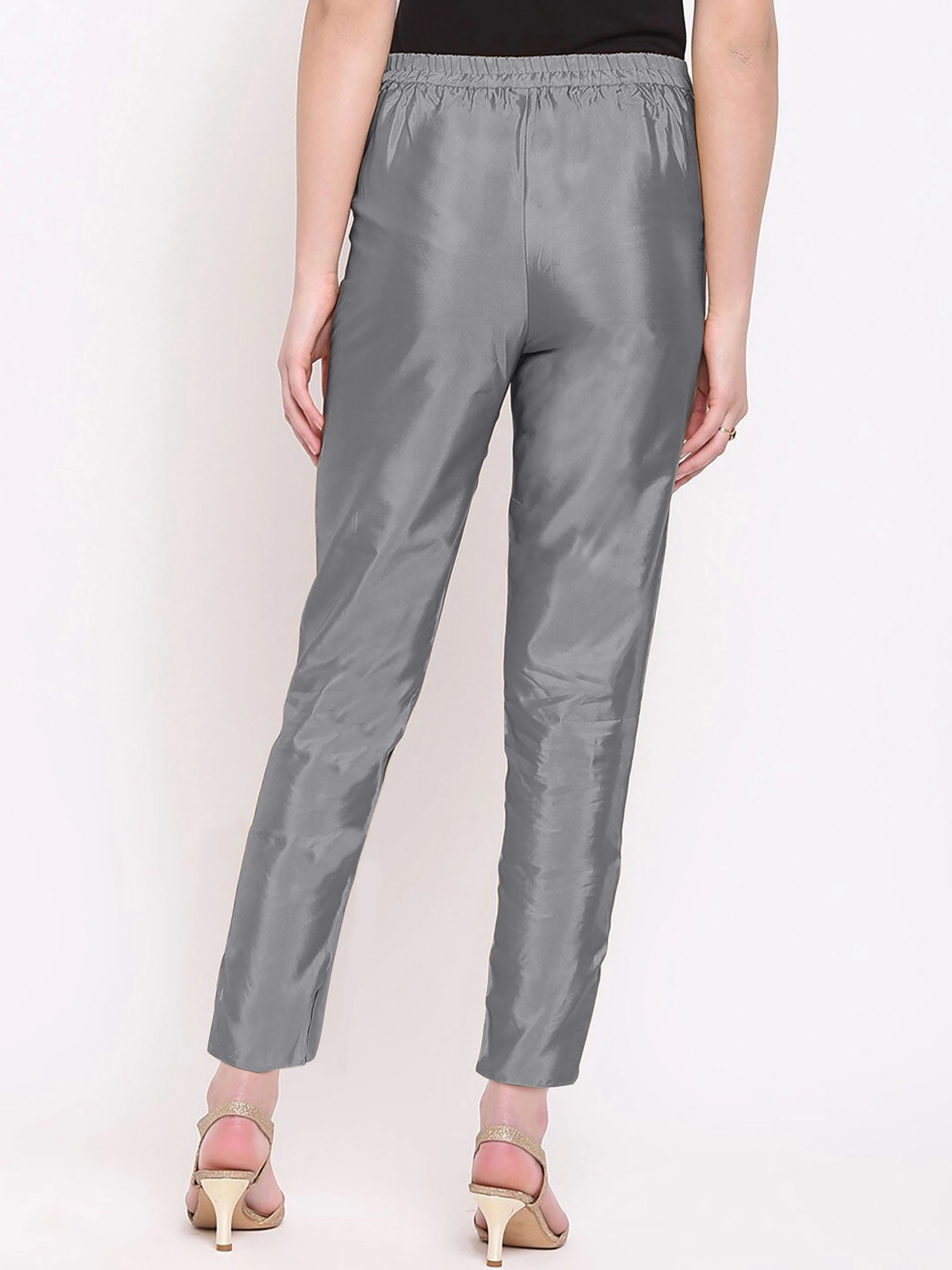 Tulip Silk Pant-32 (L)-Grey-1