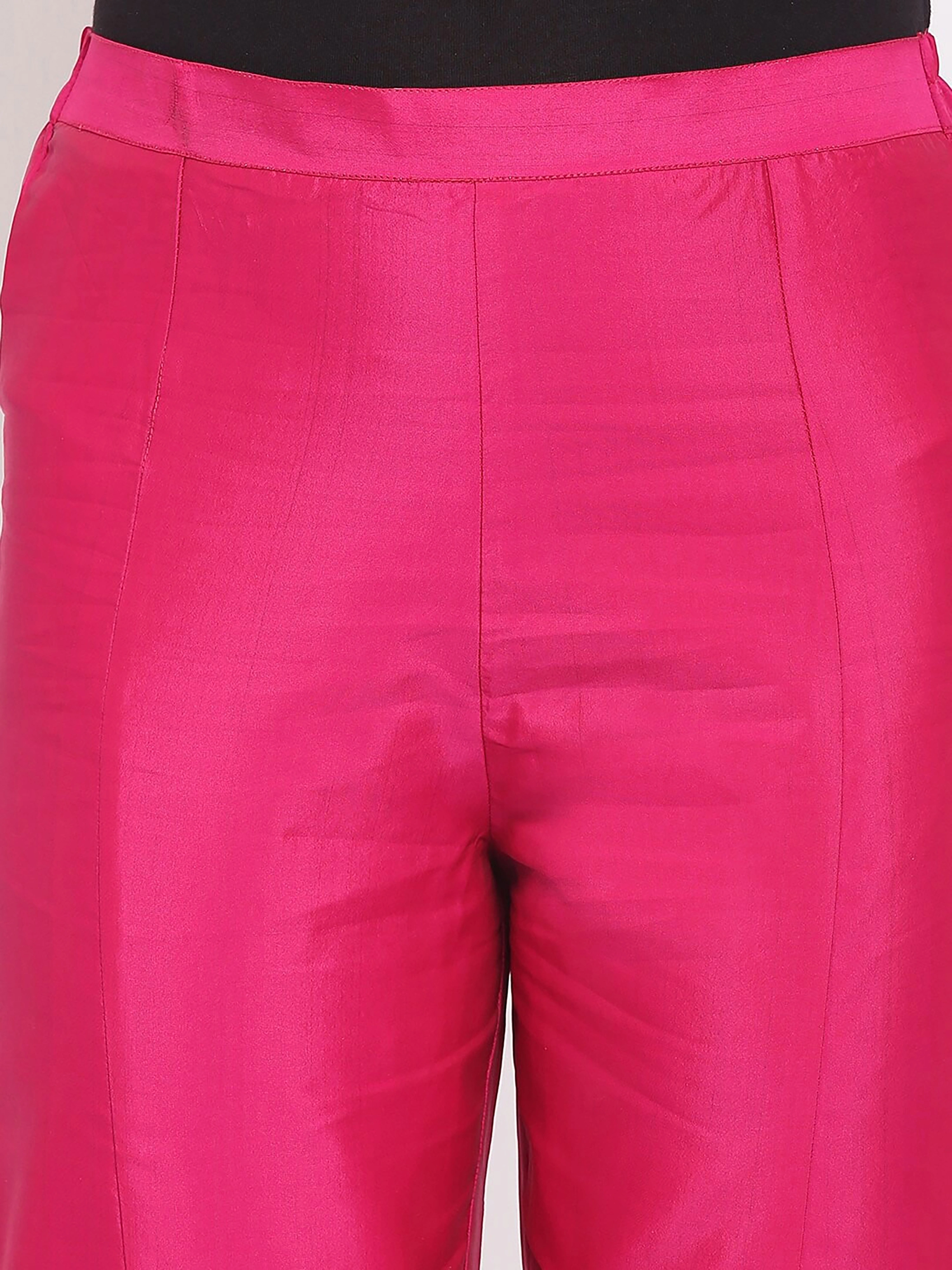 Tulip Silk Pant-32 (L)-Magenta-3