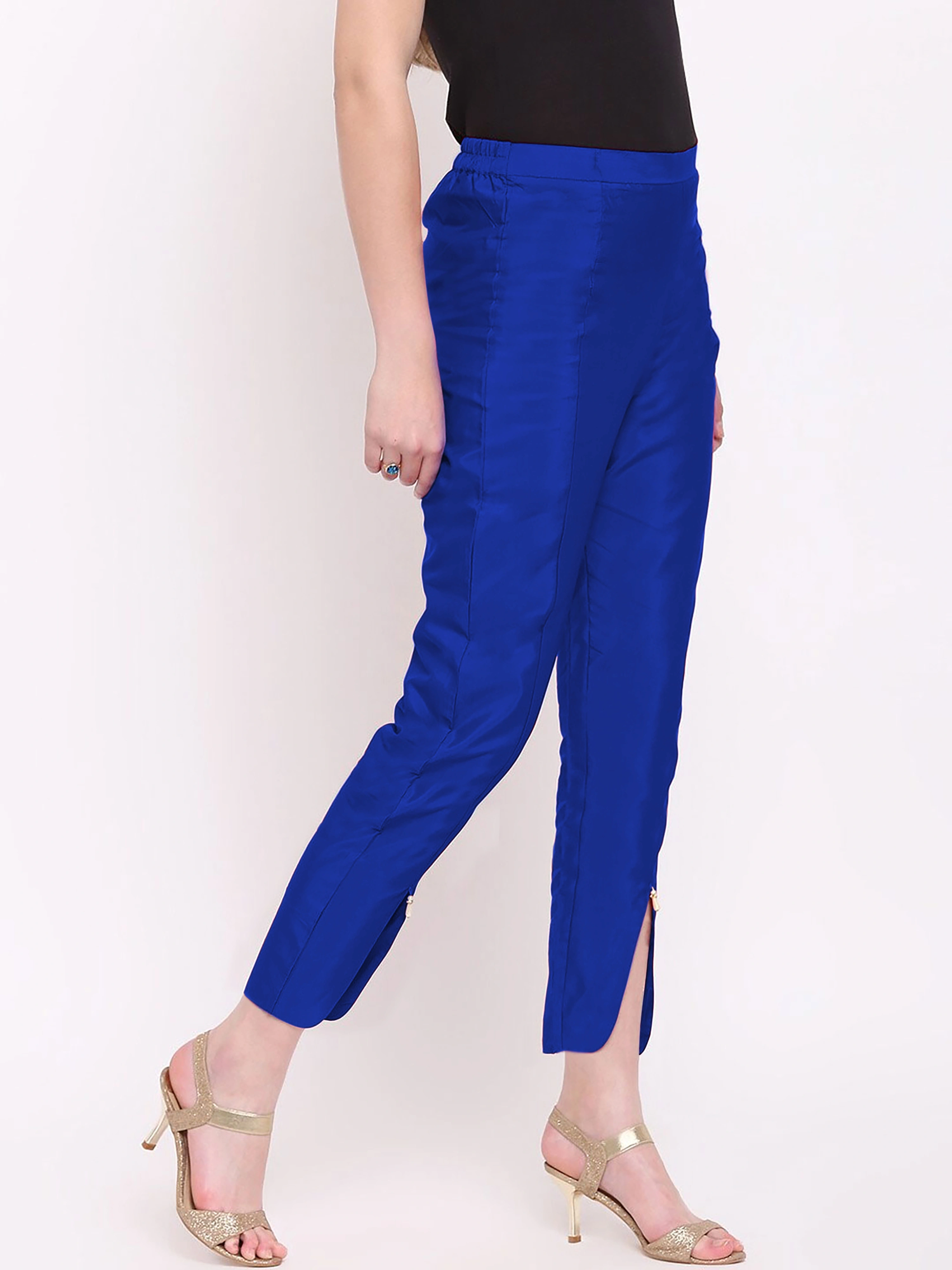 Tulip Silk Pant-32 (L)-Bule-1