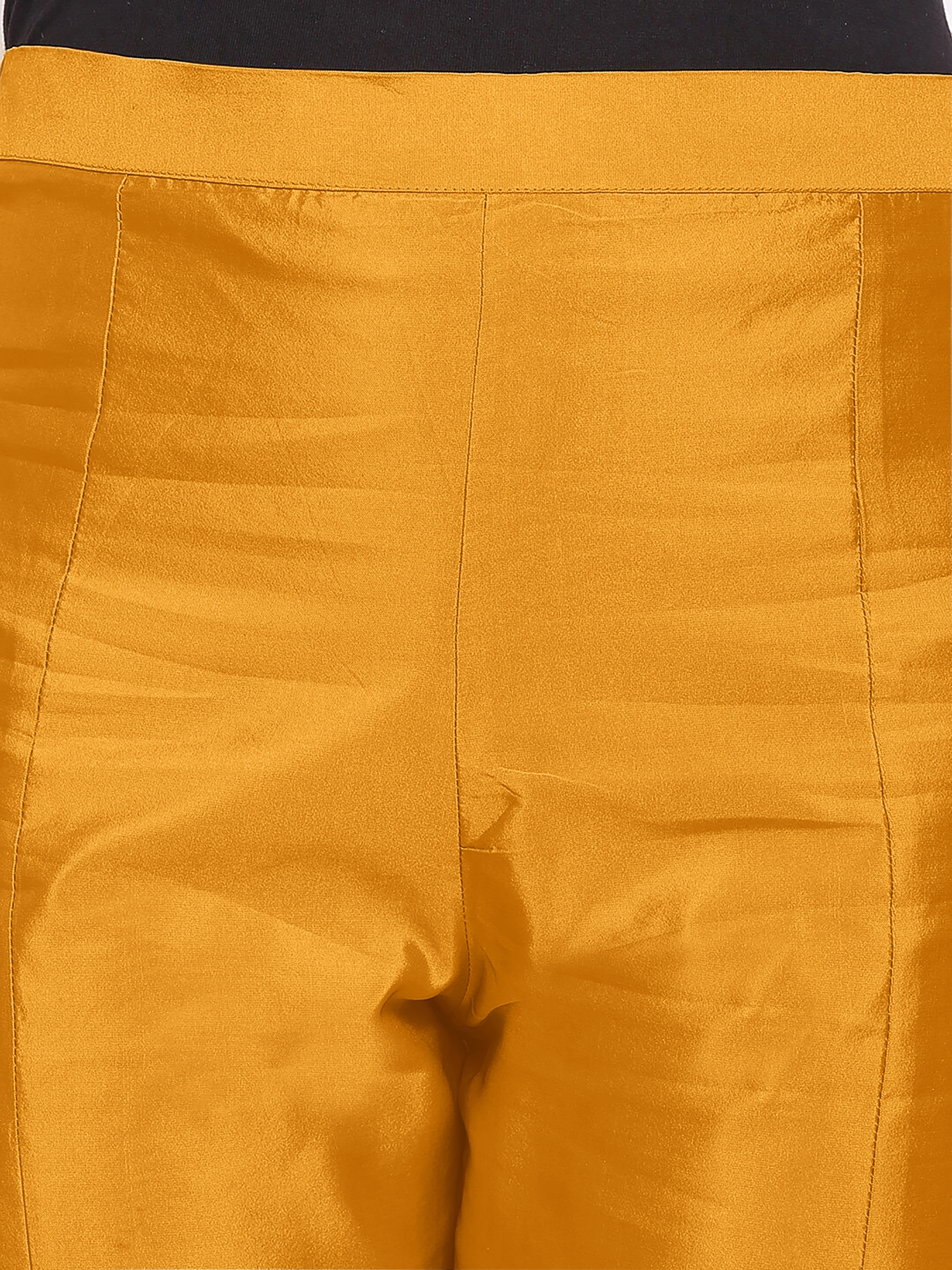 Tulip Silk Pant-32 (L)-Yellow-3