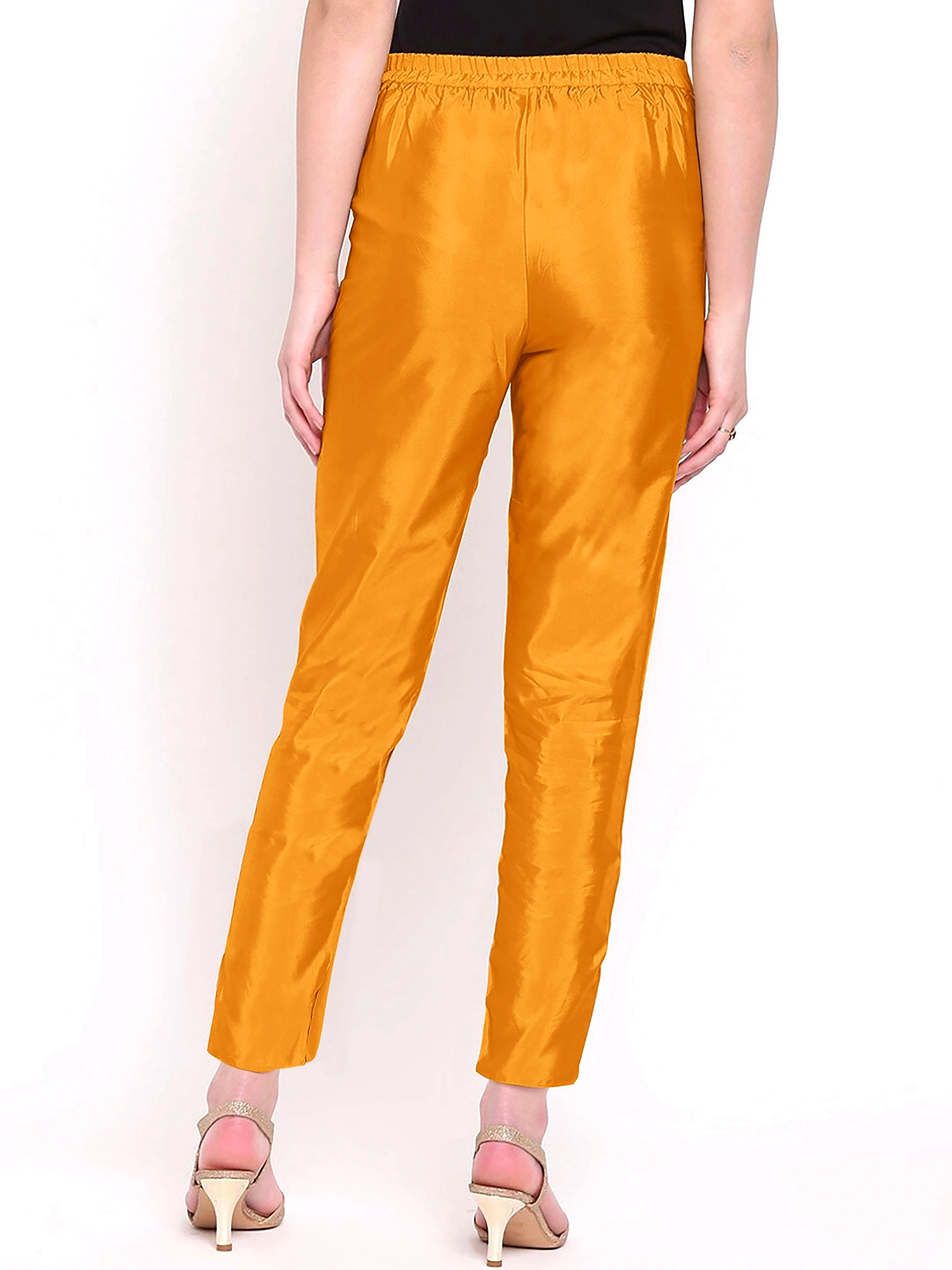 Tulip Silk Pant-38 (3XL)-Yellow-2