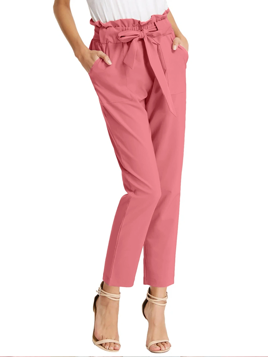 Tie Knot Pant-Pink-30-32 (L)-1