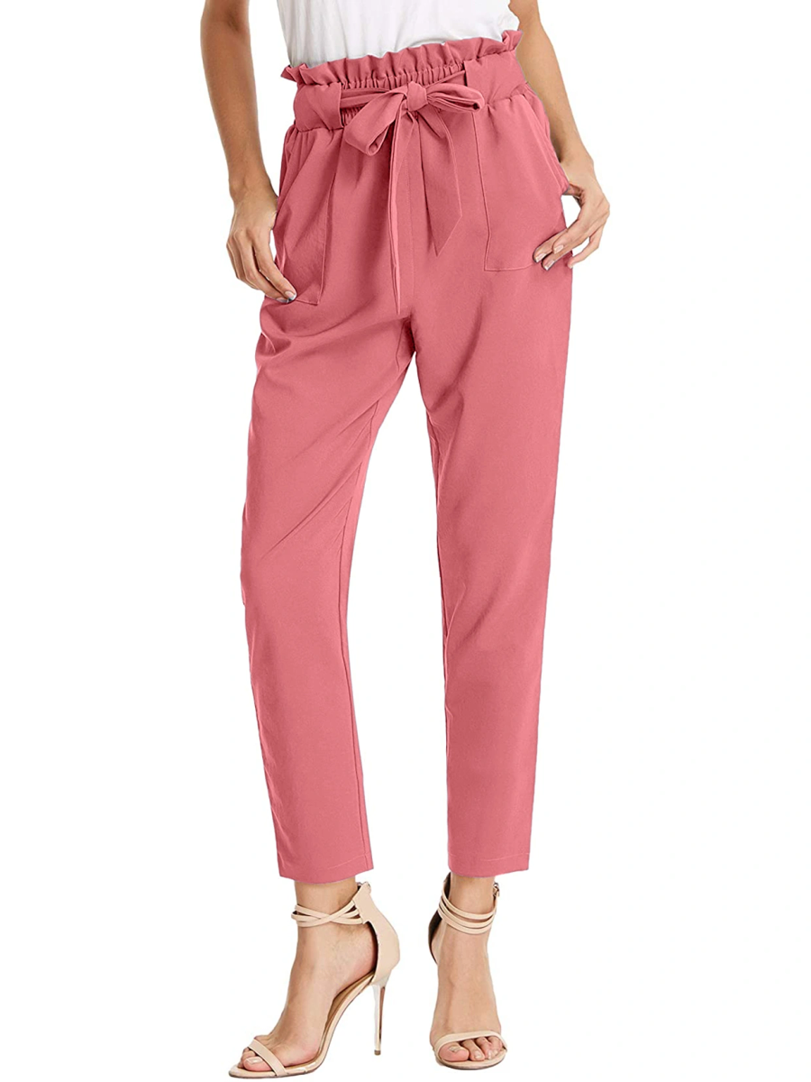 Tie Knot Pant-Pink-30-32 (L)-2