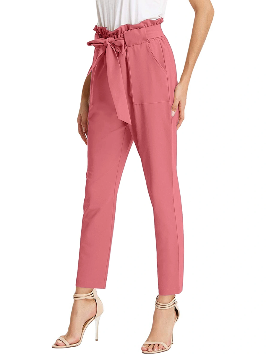 Tie Knot Pant-Pink-30-32 (L)-3