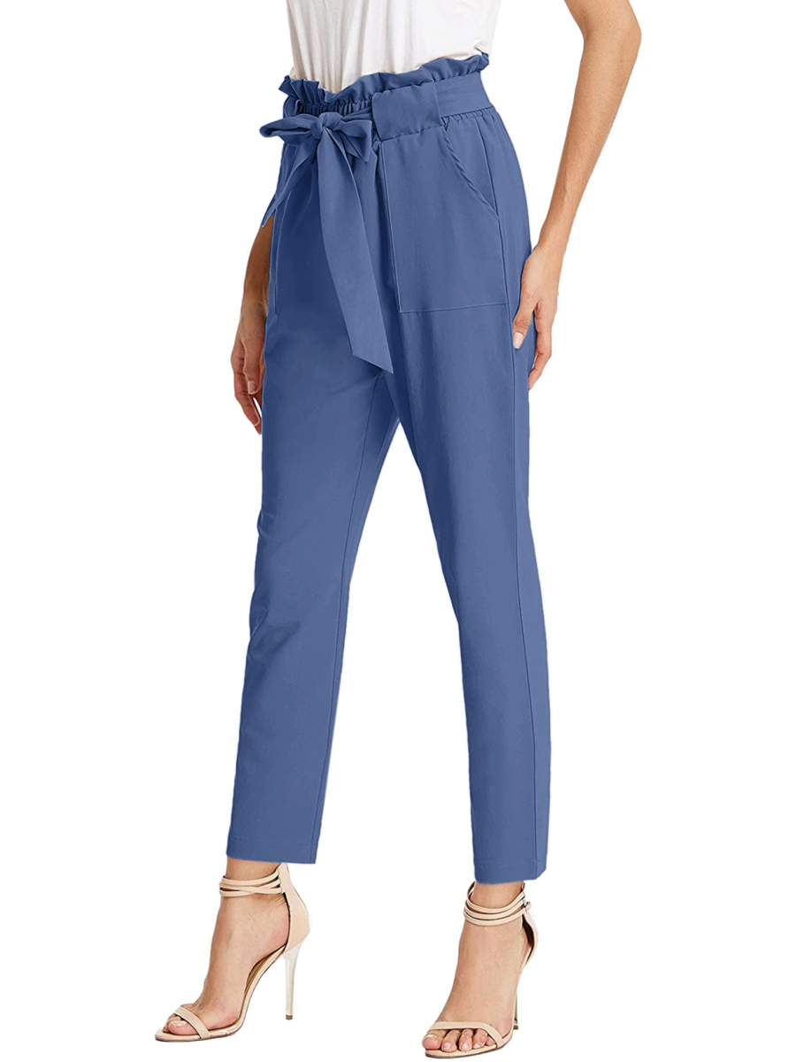 Tie Knot Pant-Blue-30-32 (L)-2