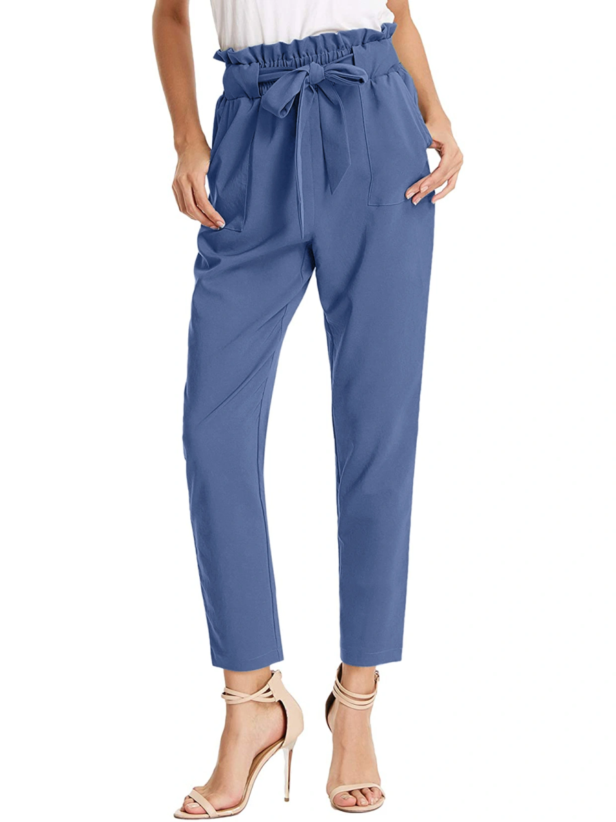 Tie Knot Pant-Blue-30-32 (L)-3