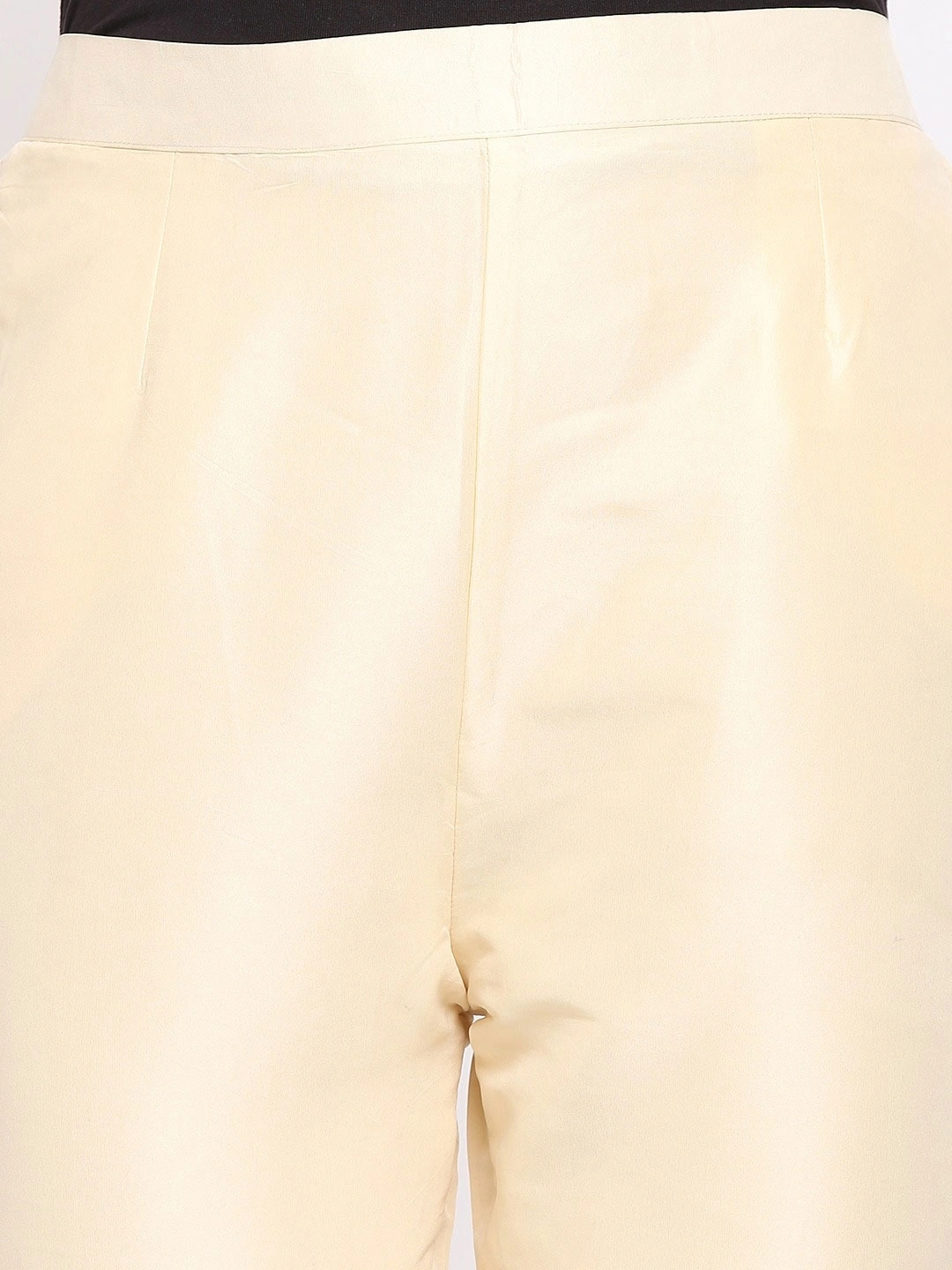 Taffeta Silk Pant-White-32 (L)-3