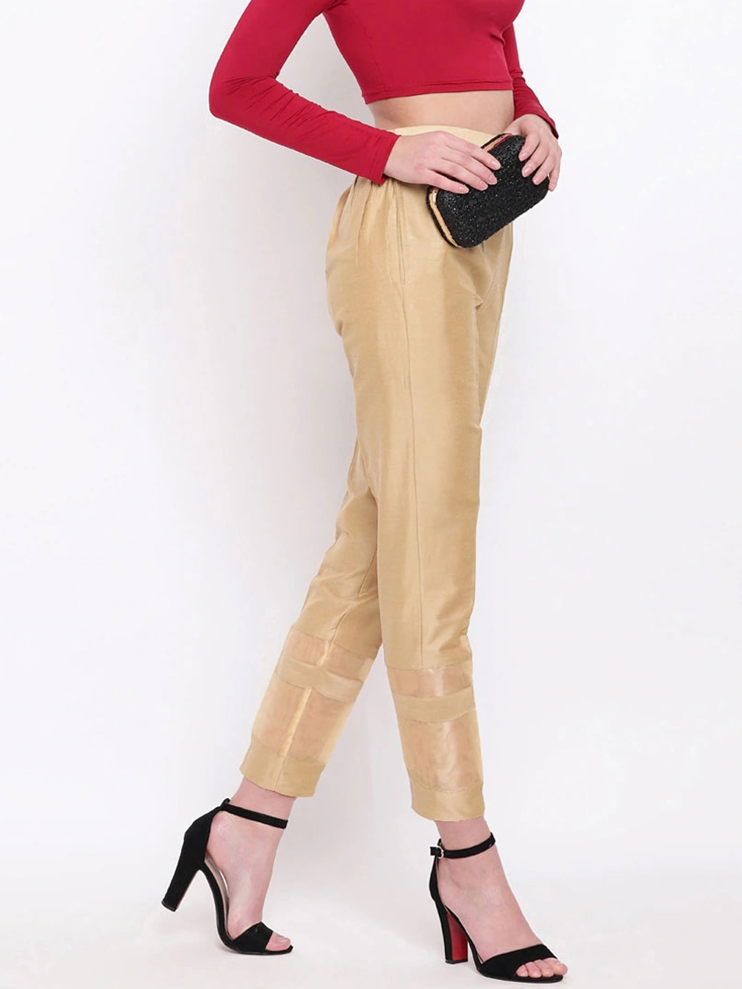 Stripe Silk Pant-Go1195