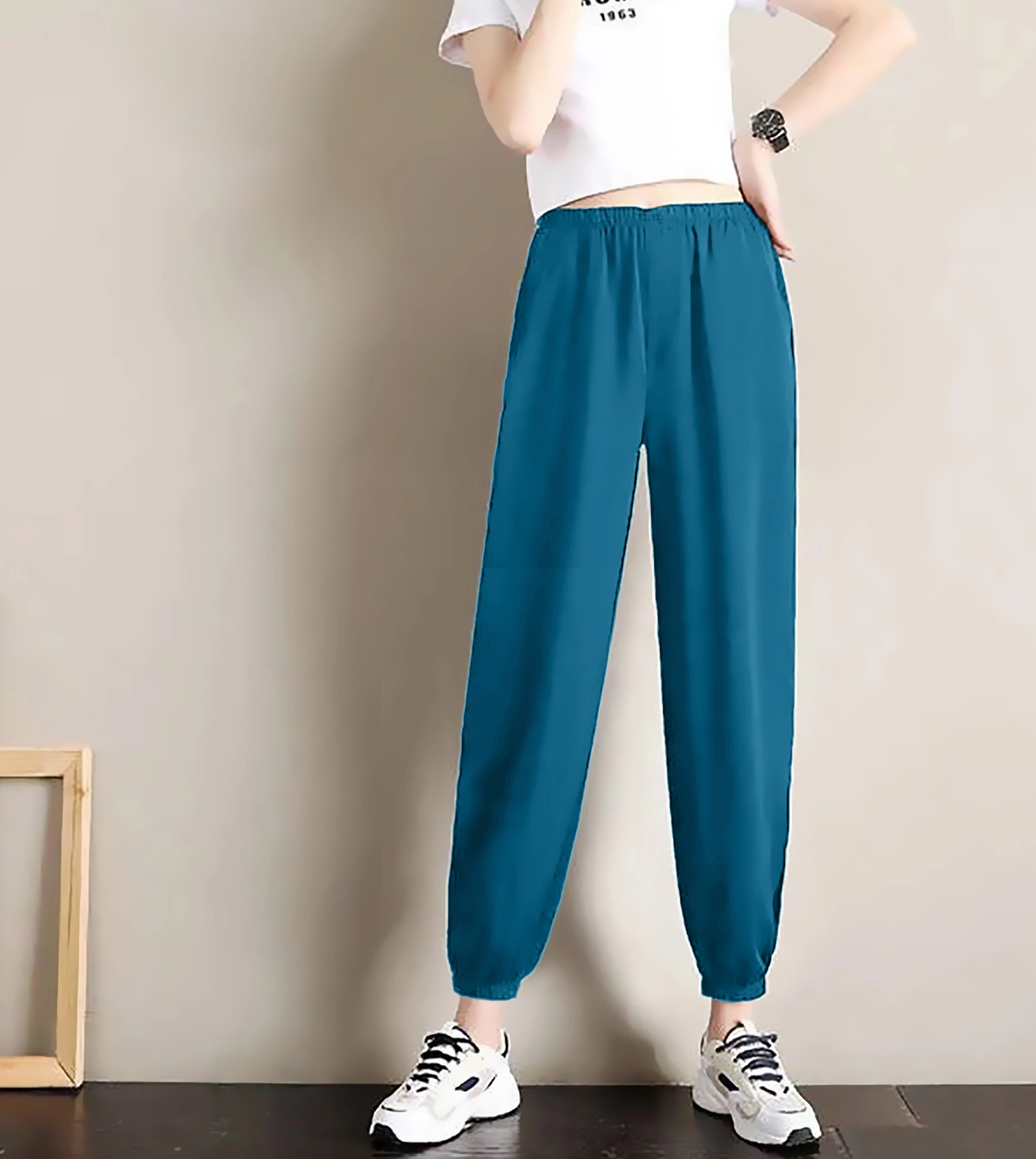 Slit Jogger-Blue-30-32 (XL)-2