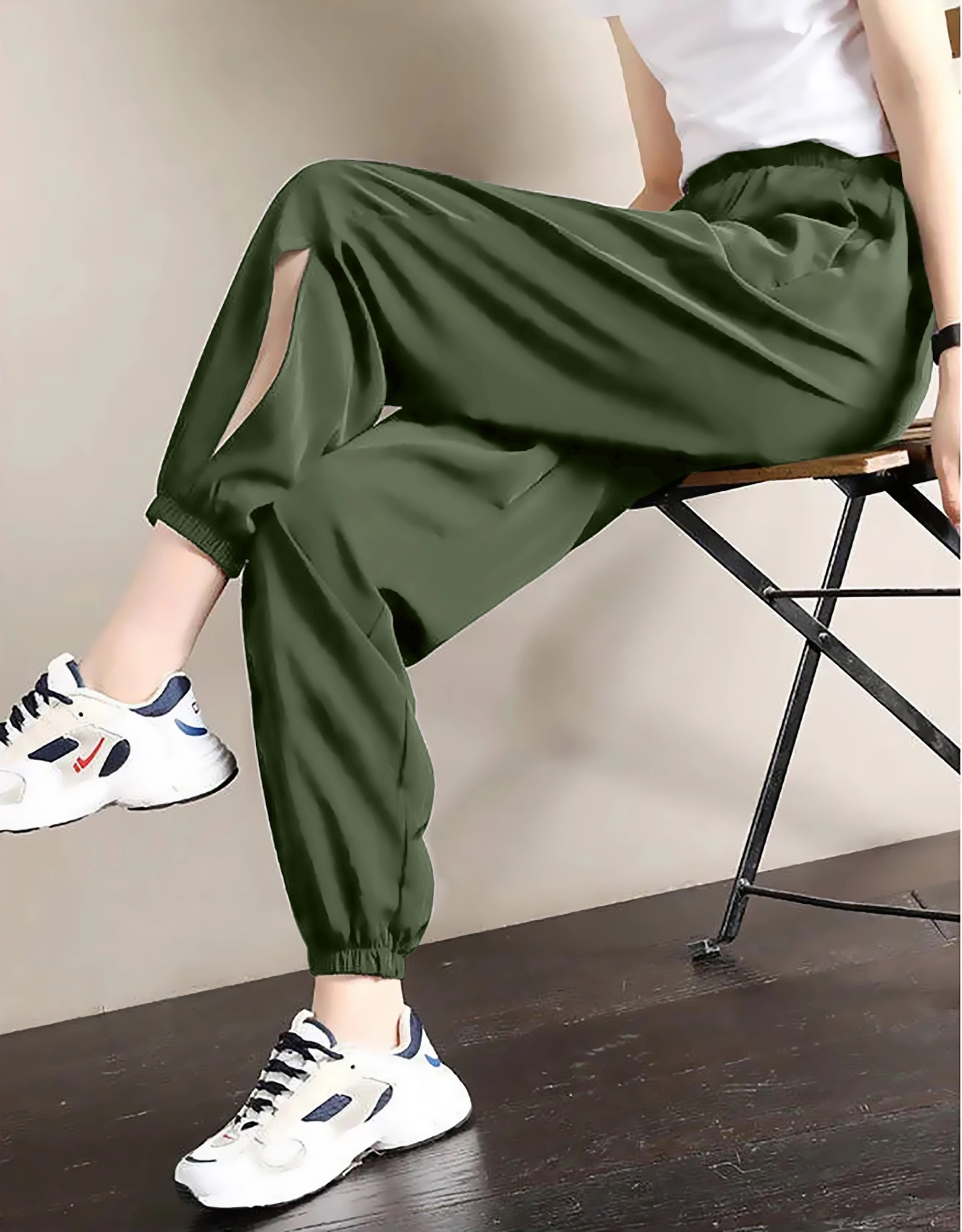 Slit Jogger-30-32 (XL)-Green-1