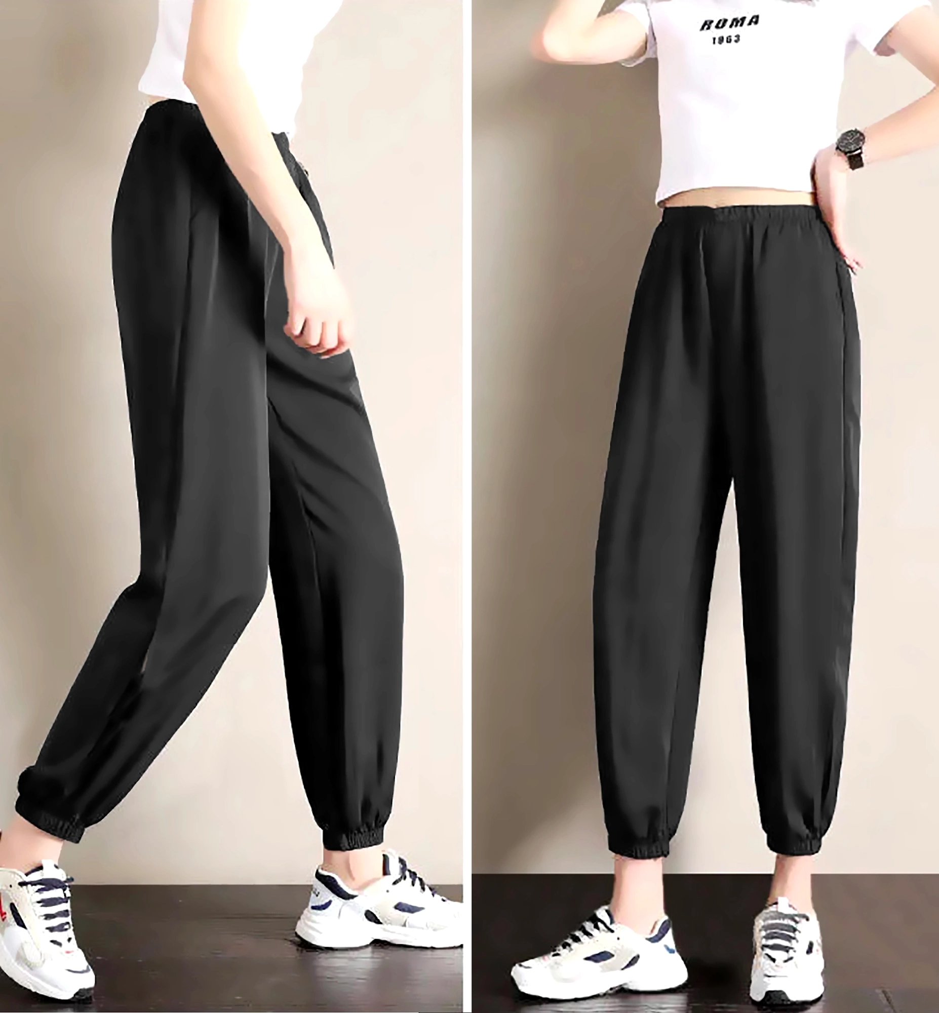 Slit Jogger-30-32 (XL)-Black-1