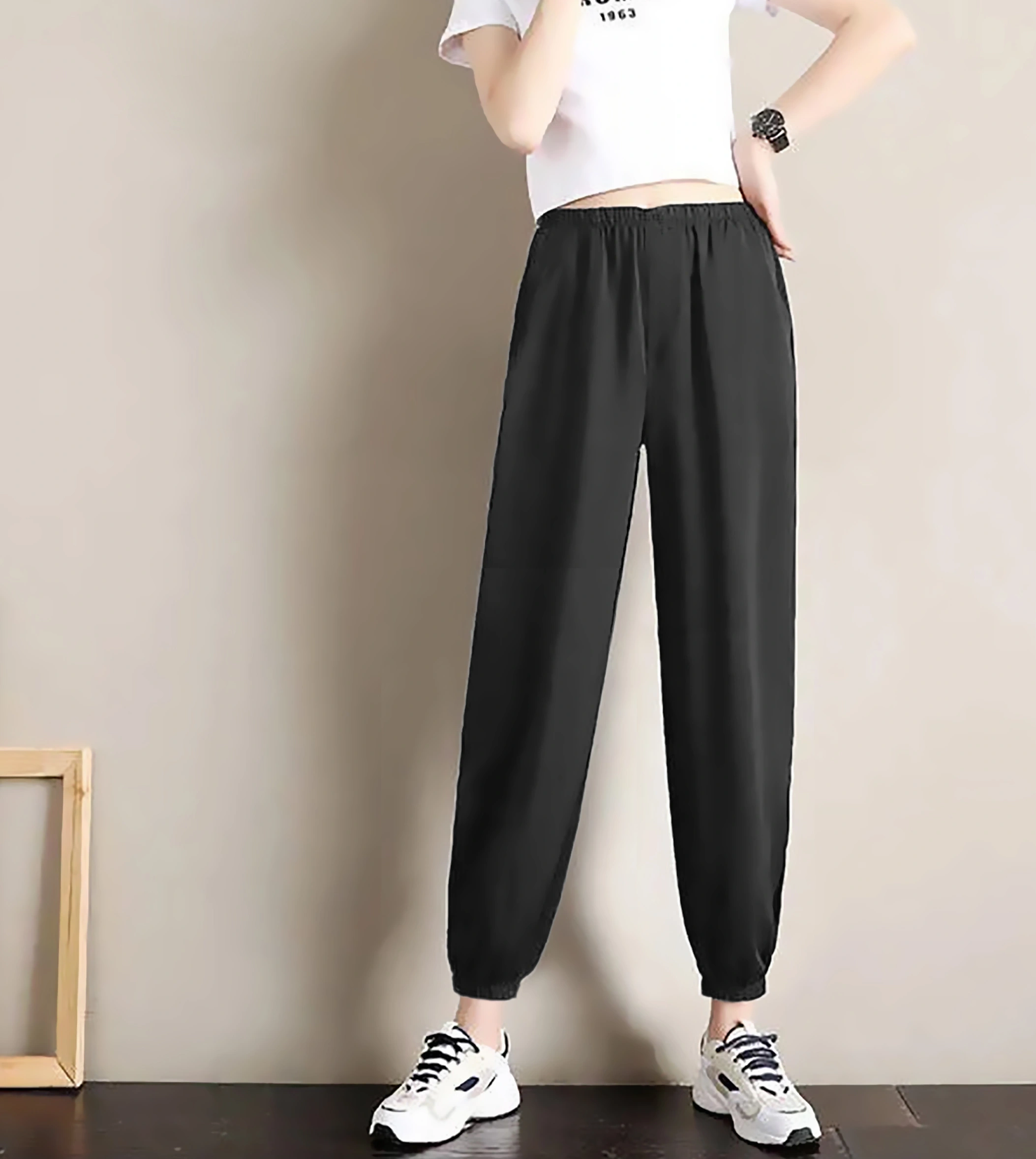 Slit Jogger-30-32 (XL)-Black-2