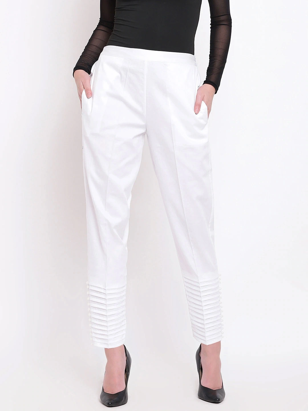 Pintex Pant-White-32 (L)-2