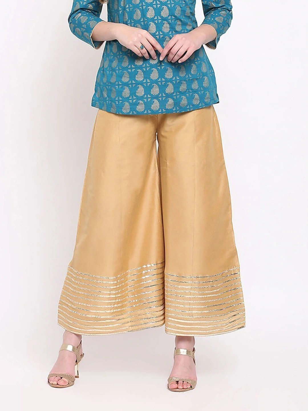 Kalidaar Silk Palazzo-Go1295