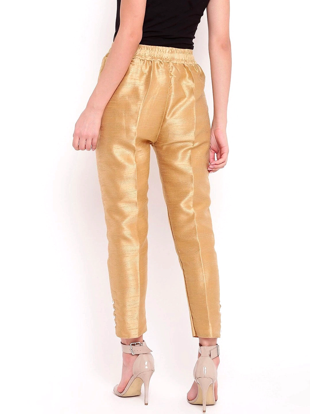 Cotton Silk Pant-Golden-30-32 (XL)-3