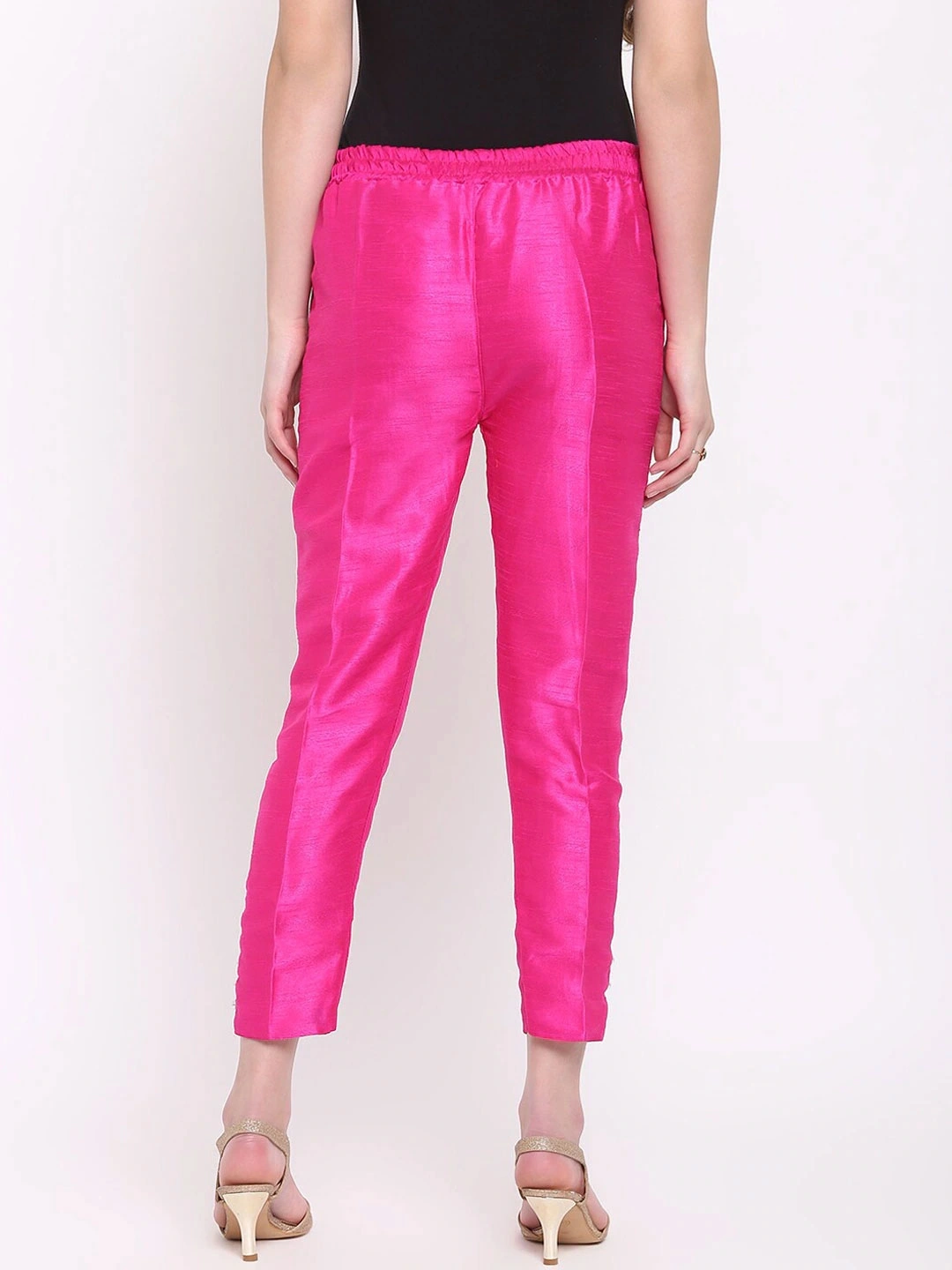 Cotton Silk Pant-Magenta-30-32 (XL)-3