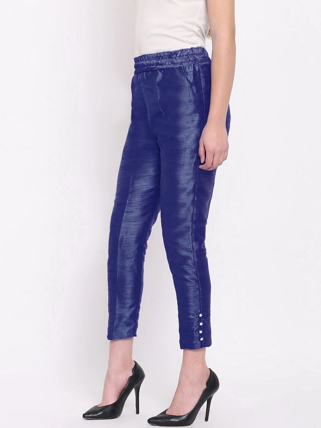 Cotton Silk Pant-Navy-30-32 (XL)-1