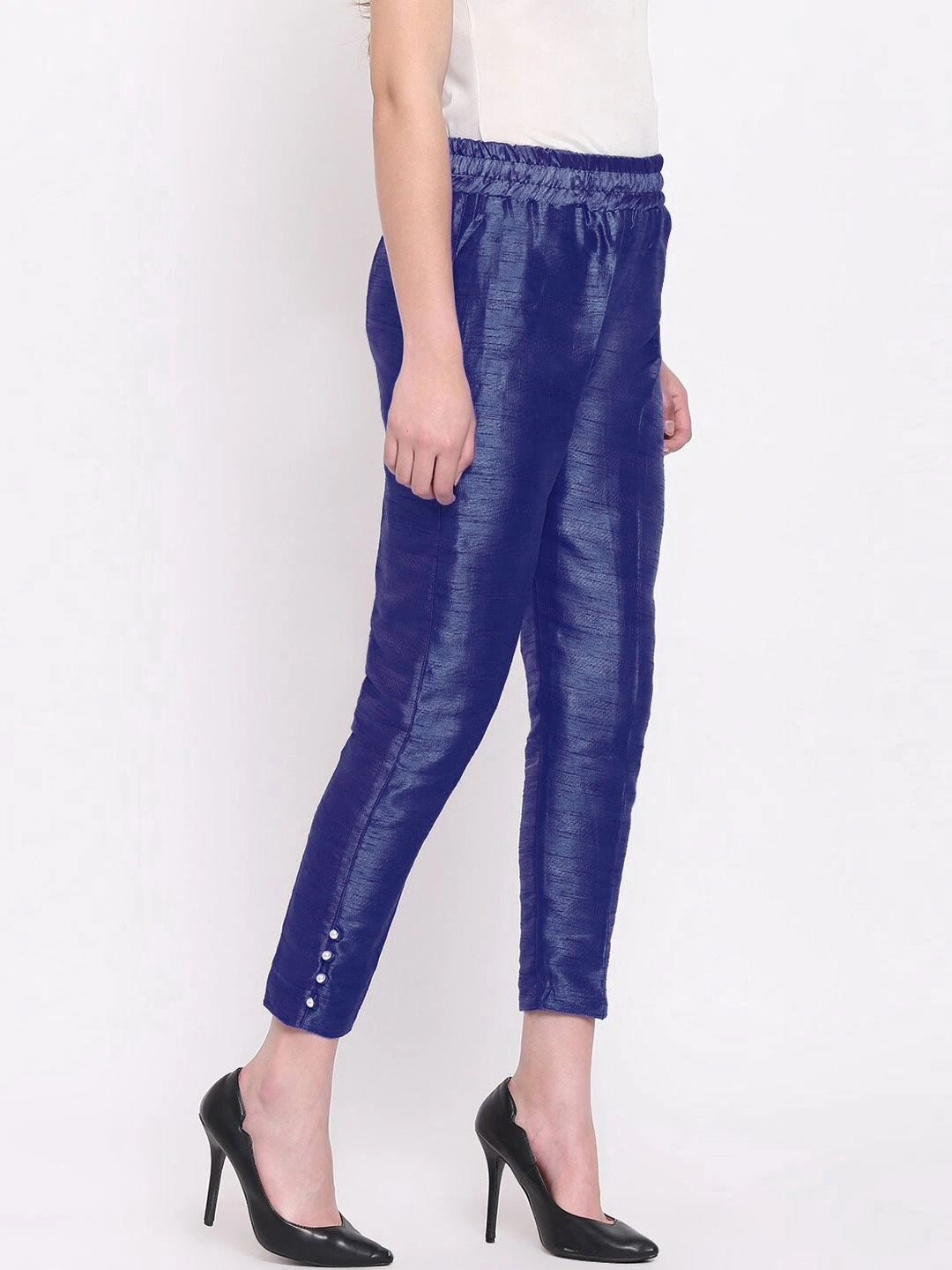 Cotton Silk Pant-Navy-30-32 (XL)-2