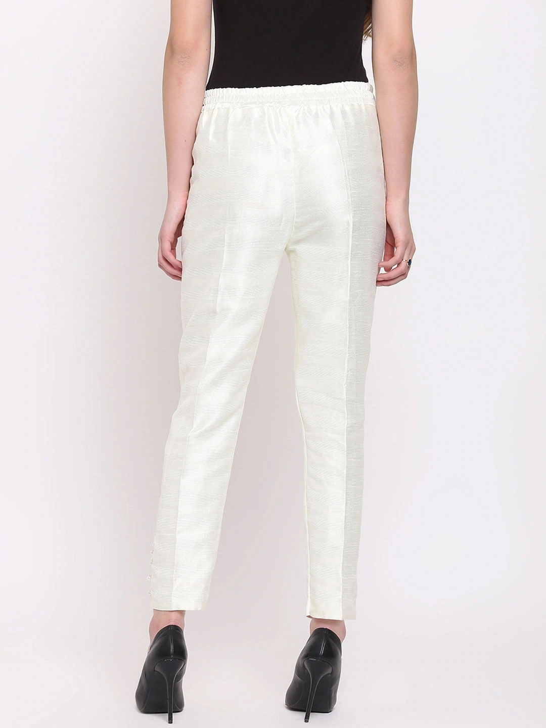 Cotton Silk Pant-White-30-32 (XL)-2