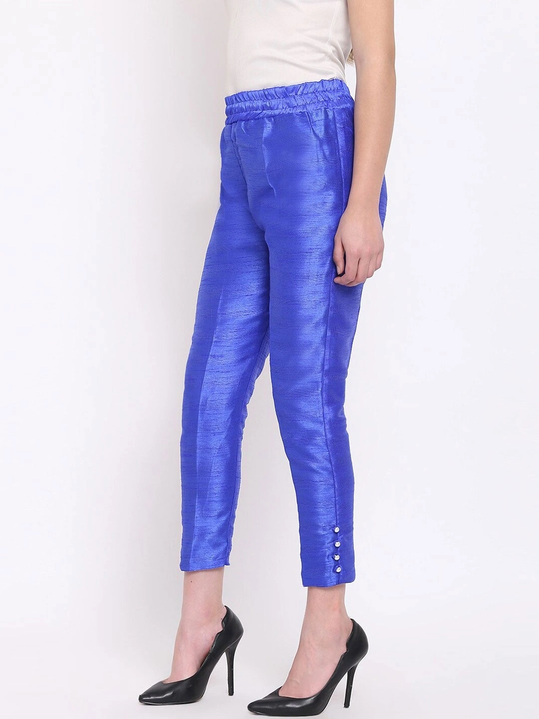 Cotton Silk Pant-Light Blue-30-32 (XL)-1