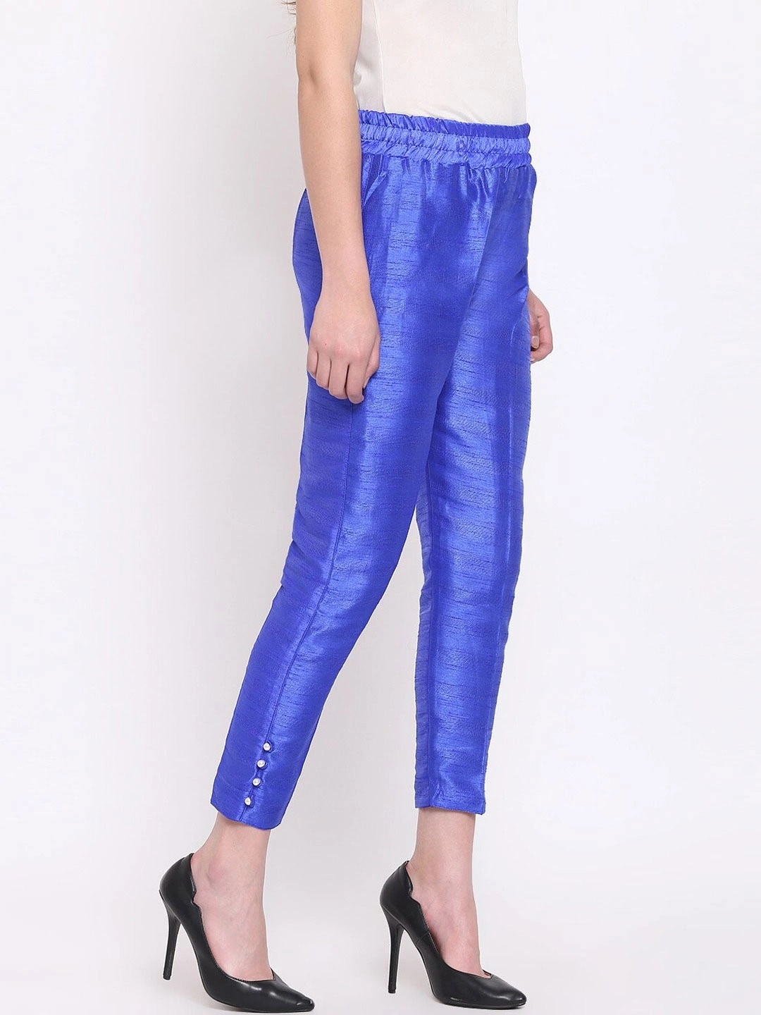 Cotton Silk Pant-Light Blue-30-32 (XL)-2