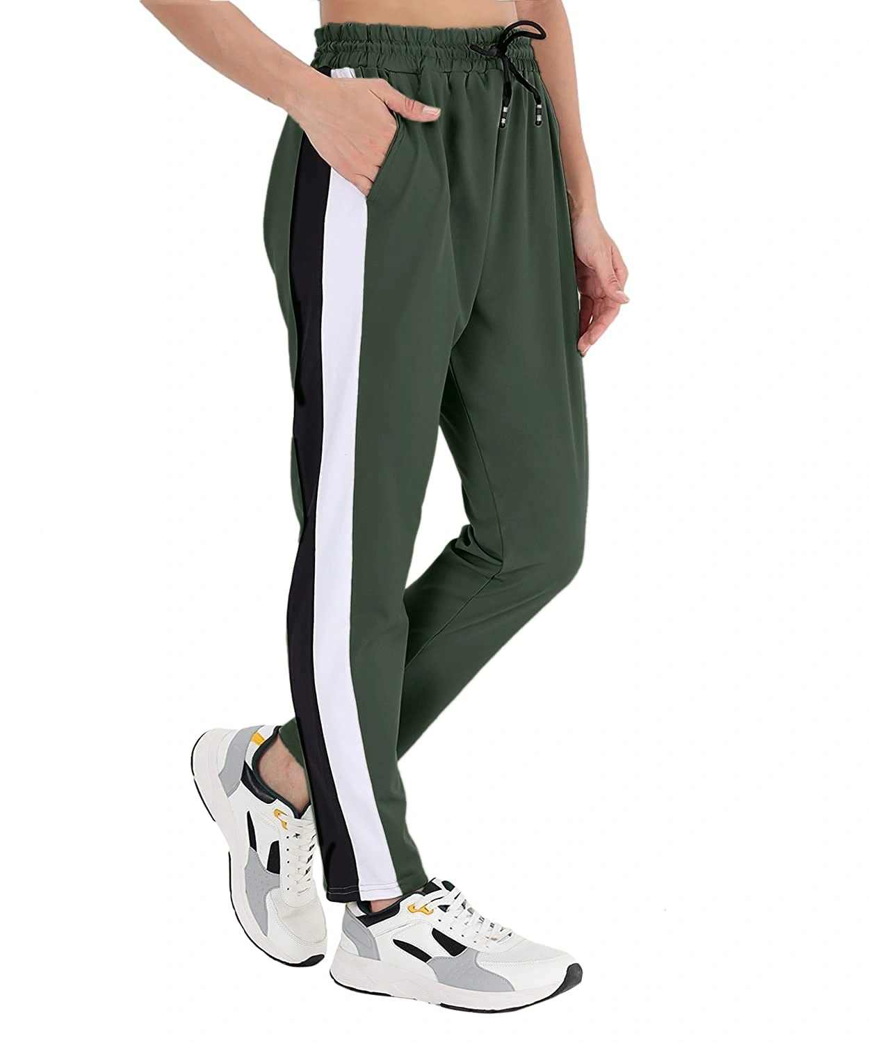 Casual Stripe Pant-30-32 (L)-Green-1