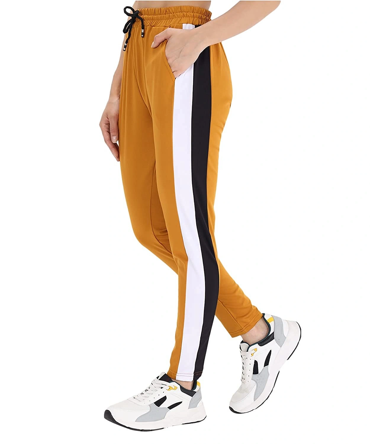 Casual Stripe Pant-34-36 (XL)-Yellow-1