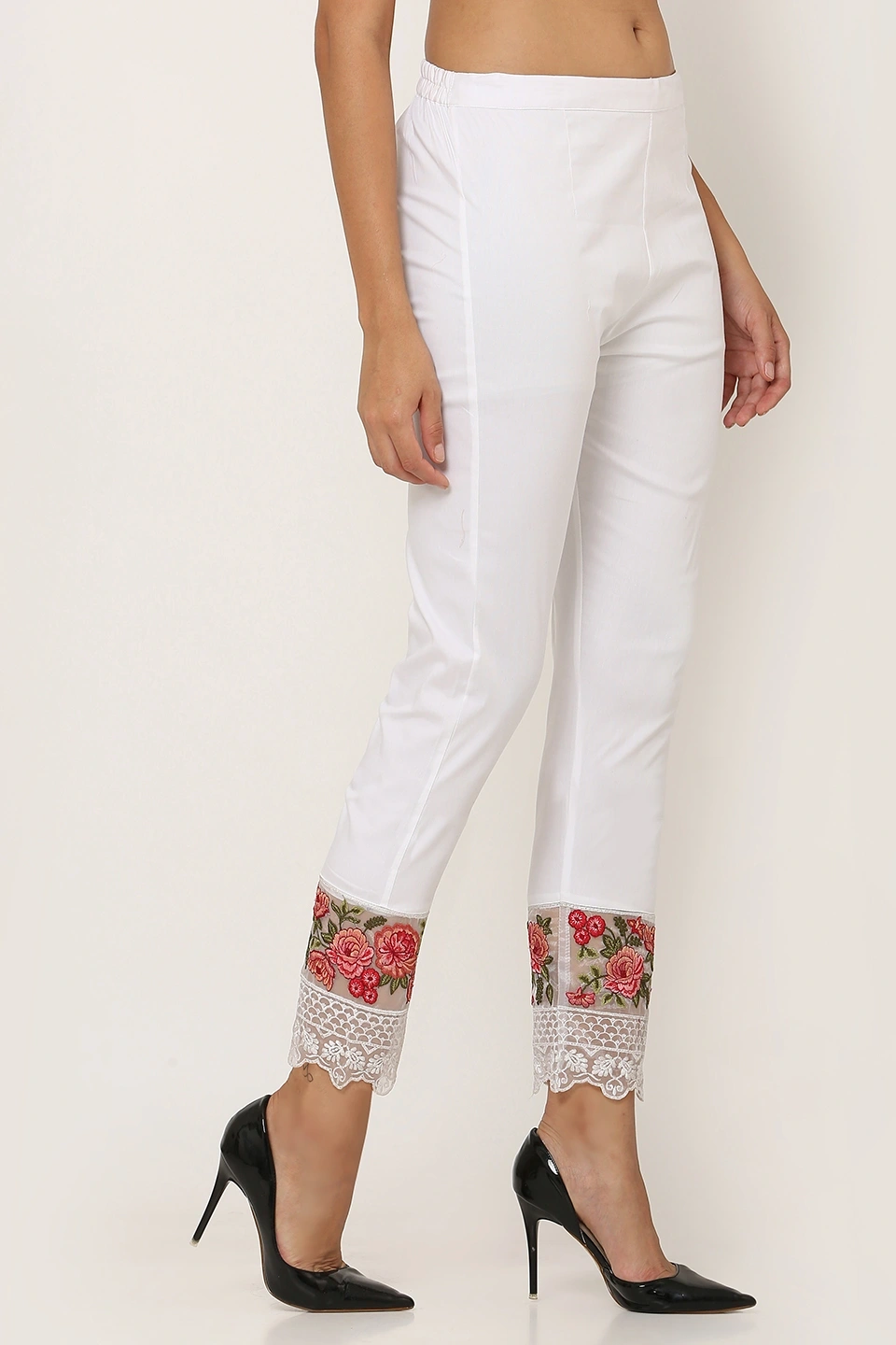 Rose Tissue Pant-White-32 (L)-1