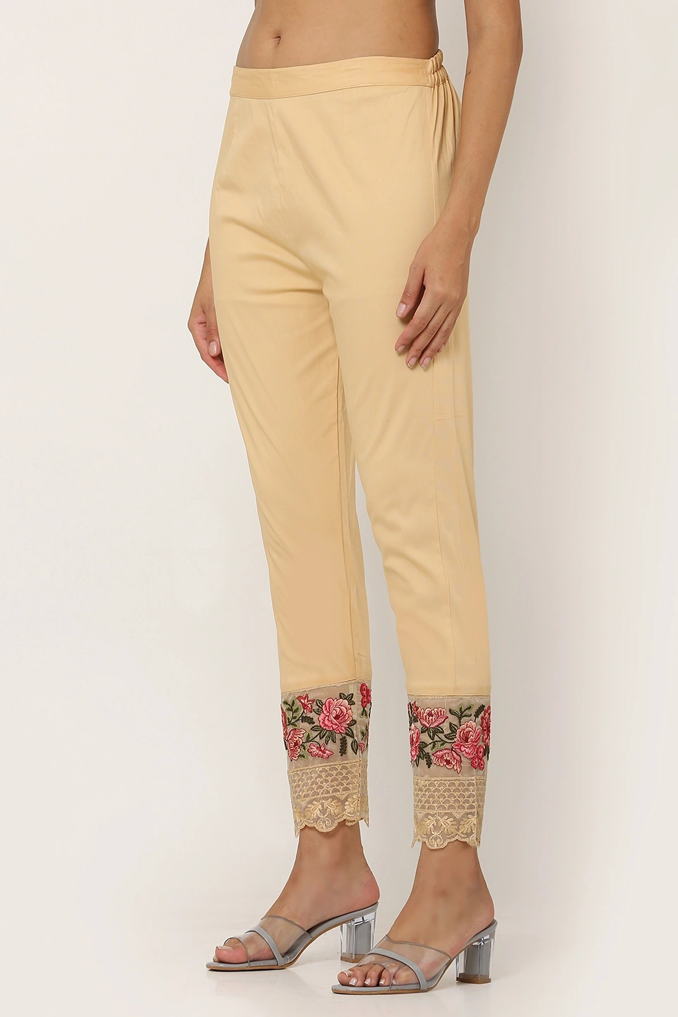 Rose Tissue Pant-Golden-34 (XL)-2