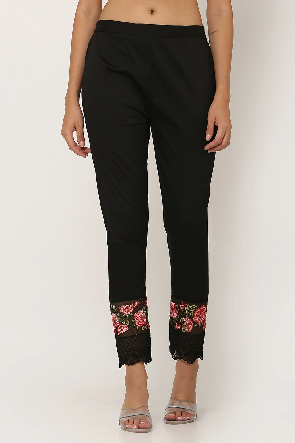 Rose Tissue Pant-Black-38 (3XL)-2