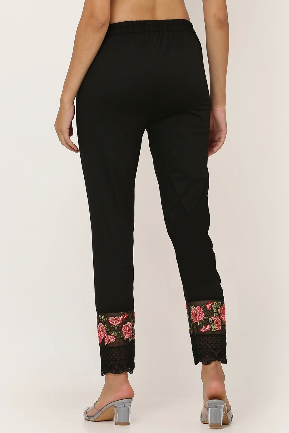 Rose Tissue Pant-Black-38 (3XL)-3