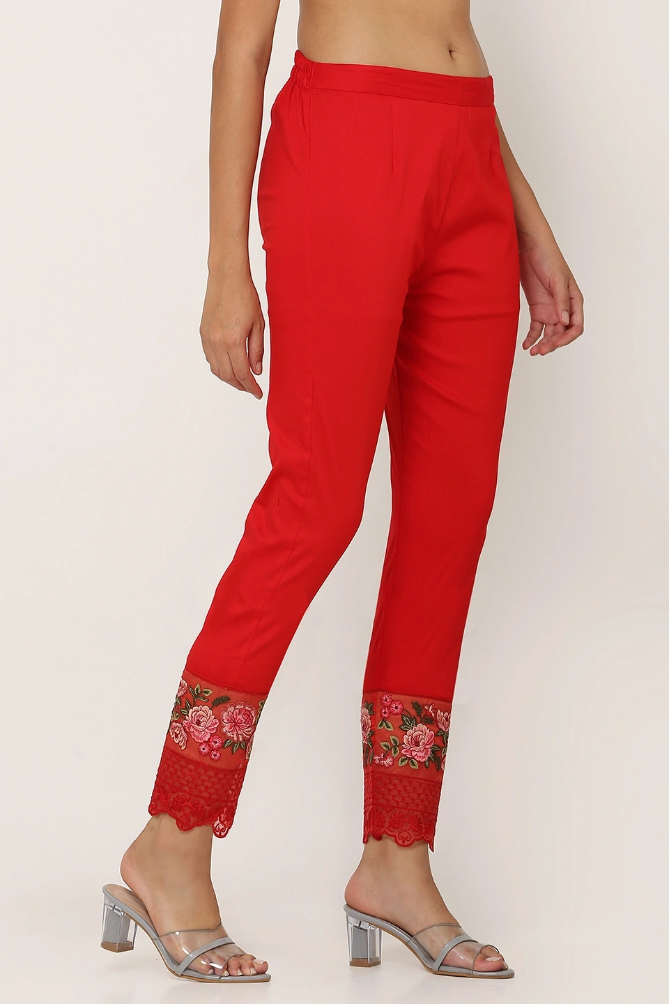 Rose Tissue Pant-Red-38 (3XL)-1